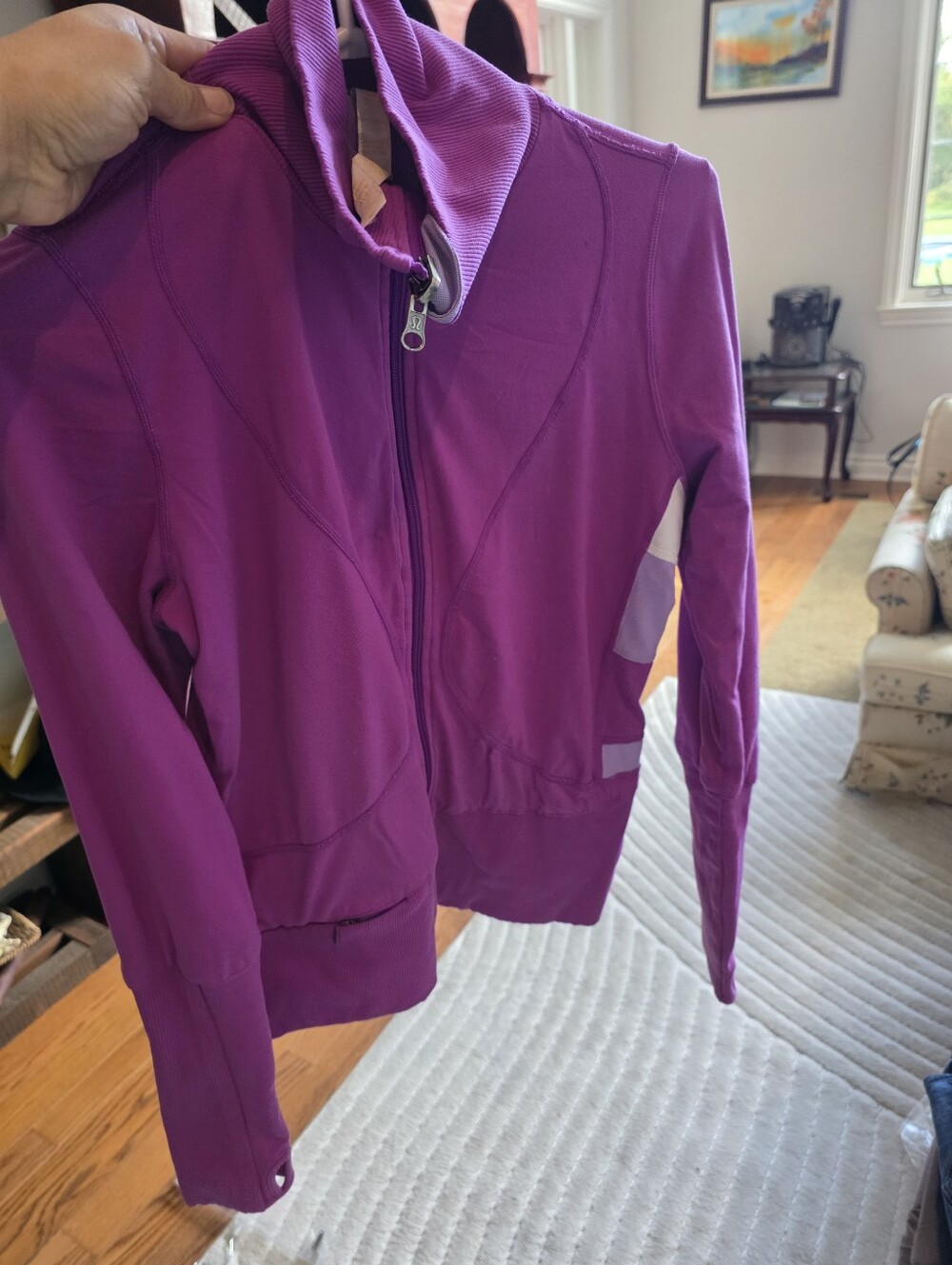 Lululemon Women's Purple Zip-Up Hooded Jacket